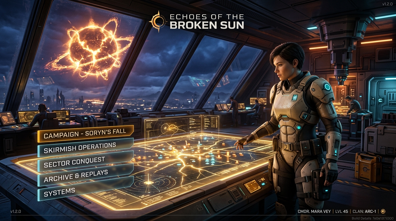 Diegetic main menu